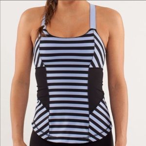 Lululemon Work it out Tank Sea Stripe Polar Haze